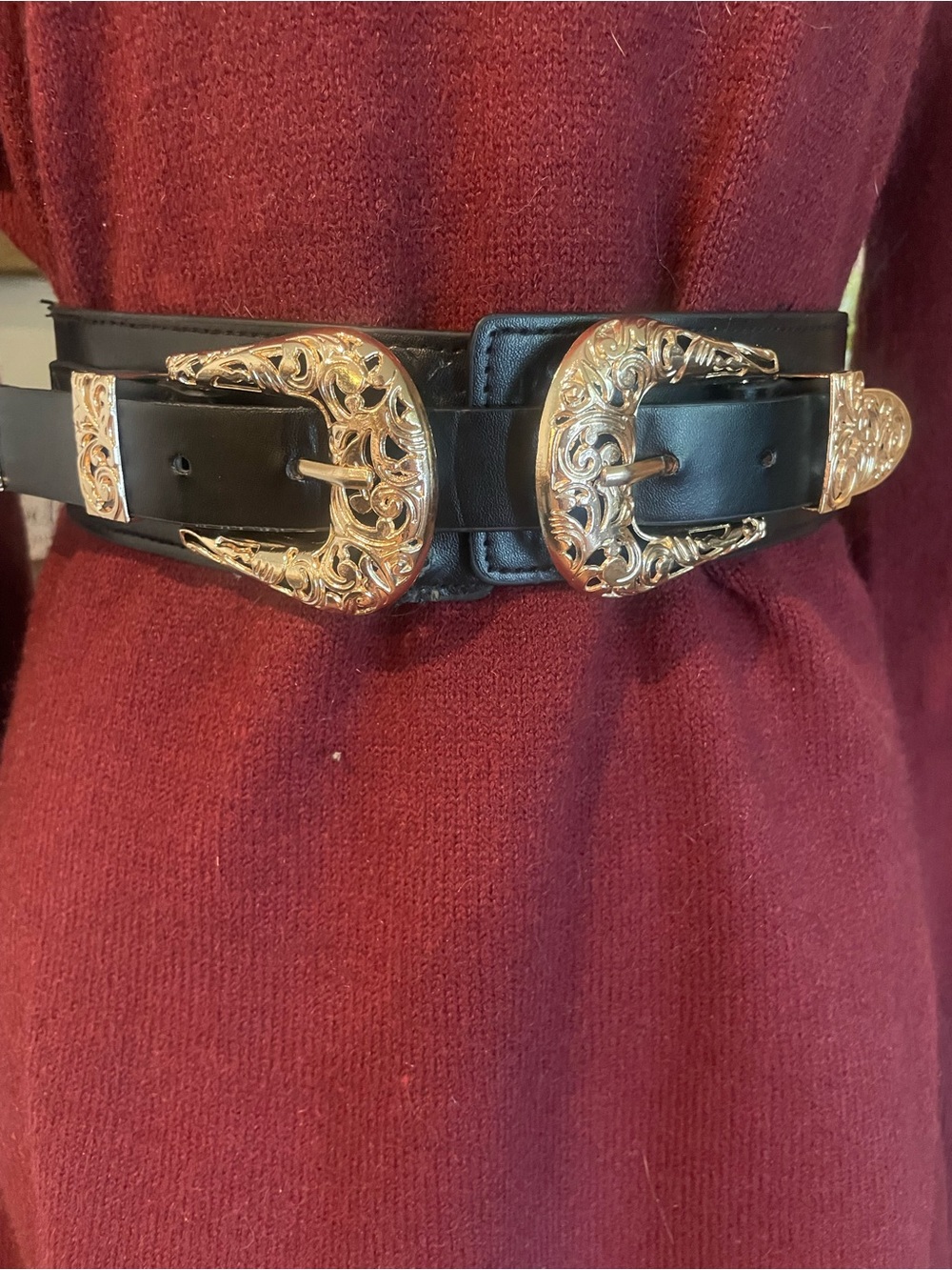 Western Double-Buckle Dress Belt